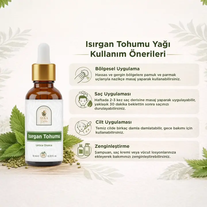 Isırgan Tohumu Yağı 10 ml %100 Saf