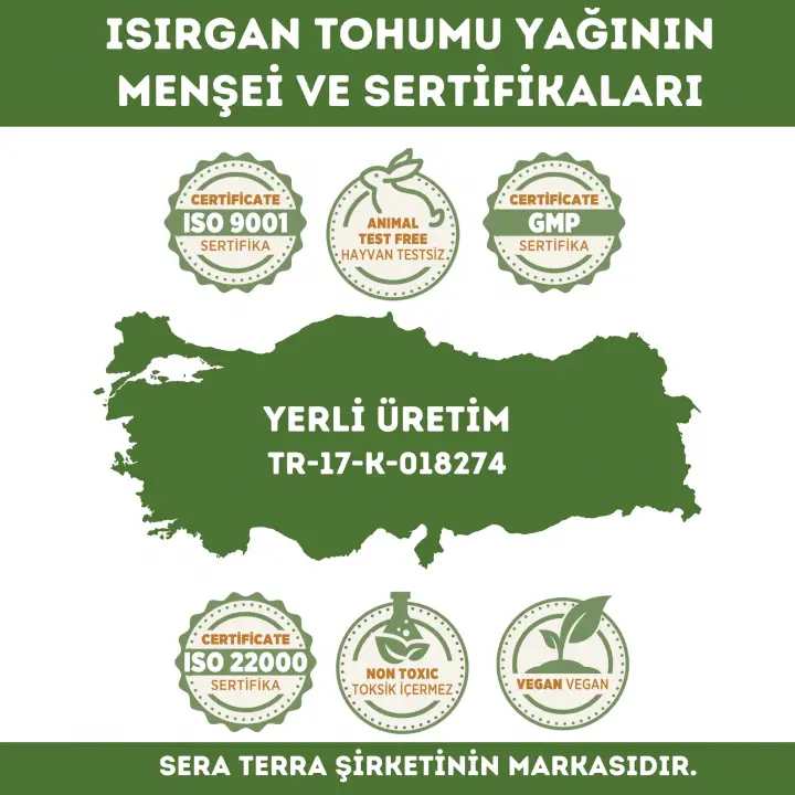 Isırgan Tohumu Yağı 10 ml %100 Saf