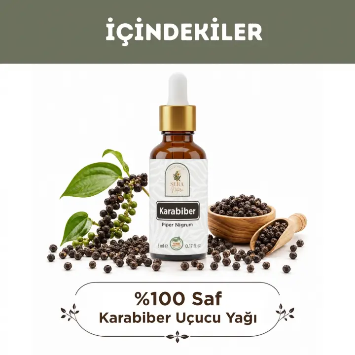 Karabiber Uçucu Yağı 5 ml %100 Saf ve Doğal