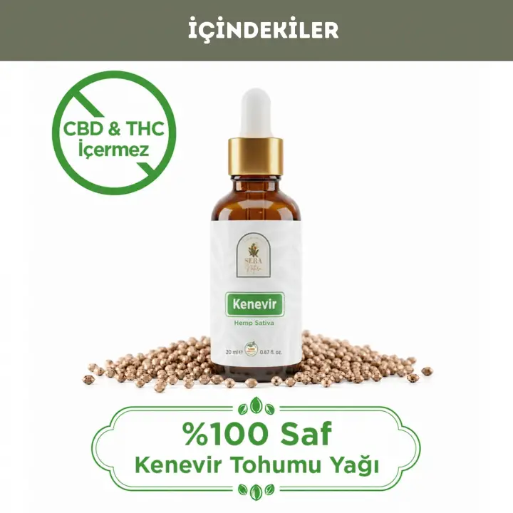 Kenevir Yağı 20 ml. %100 Saf