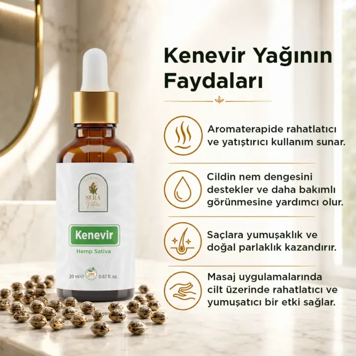 Kenevir Yağı 20 ml. %100 Saf