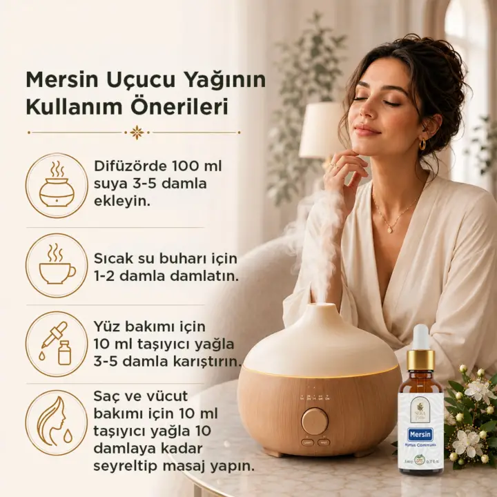 Mersin Uçucu Yağı 5 ml %100 Saf