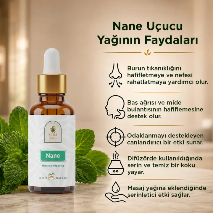 Nane Uçucu Yağı 10 ml. %100 Saf