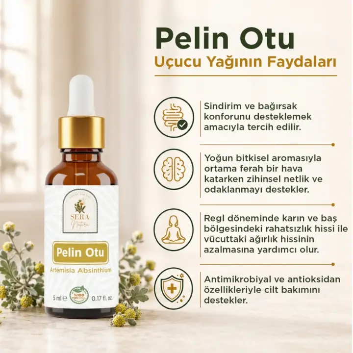 Pelin Otu Uçucu Yağı 5 ml %100 Saf ve Doğal