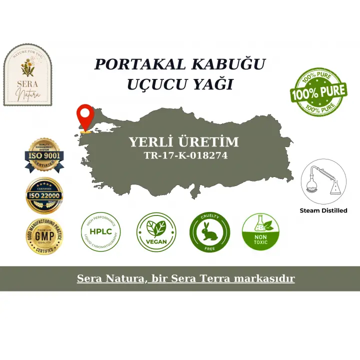 Portakal Kabuğu Uçucu Yağı 10 ml. %100 Saf