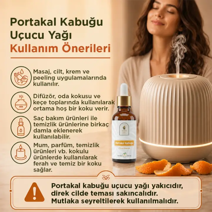 Portakal Kabuğu Uçucu Yağı 10 ml. %100 Saf