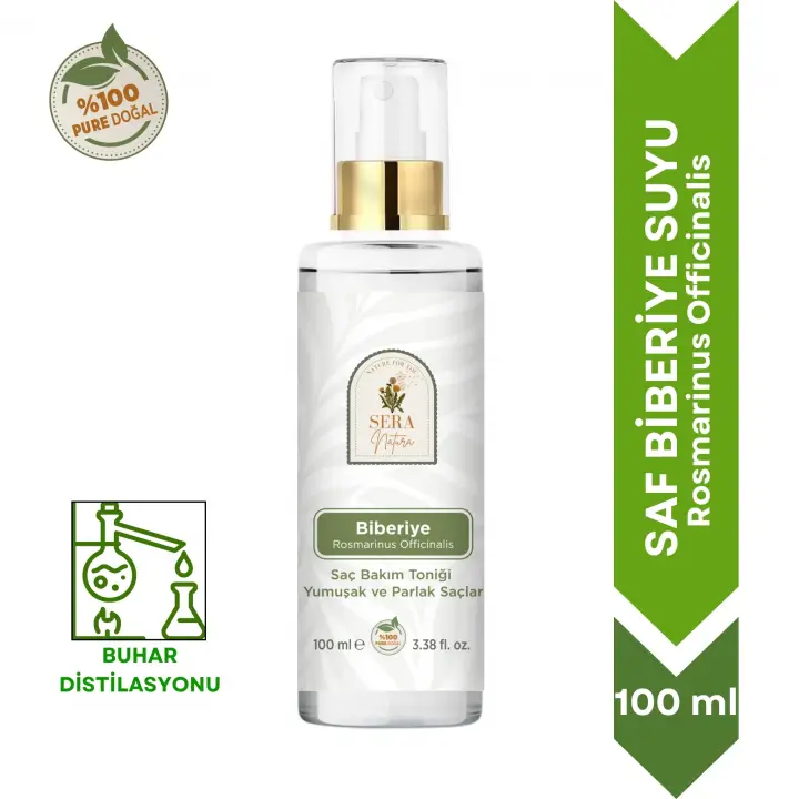 Saf Biberiye Suyu Saç Bakım Toniği 100 ml. %100 Saf
