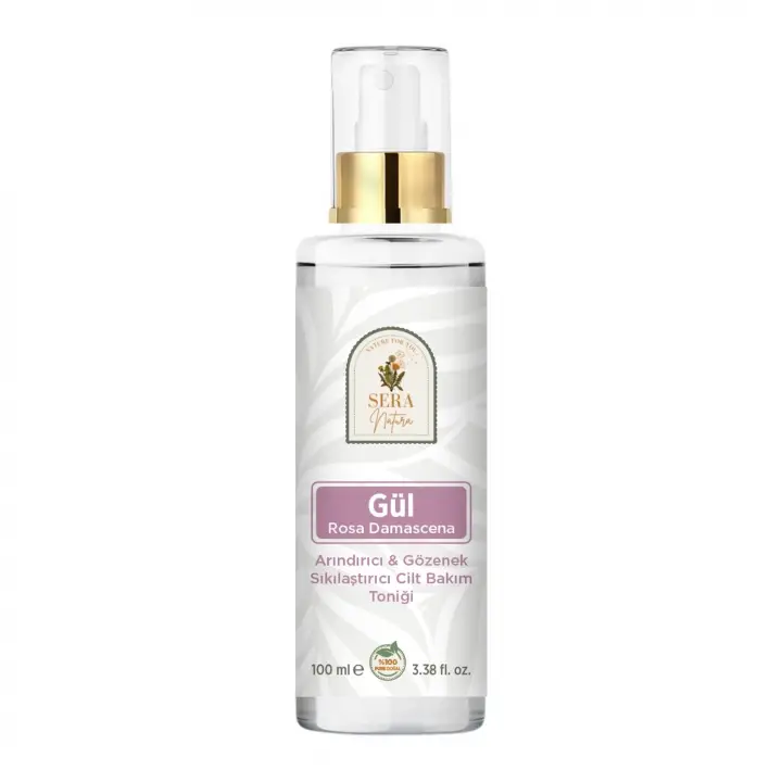 Saf Gül Suyu Arındırıcı & Gözenek Sıkılaştırıcı Cilt Bakım Toniği 100 ml. %100 Saf