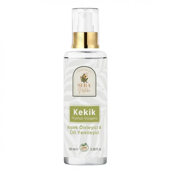 Saf Kekik Suyu Kepek Önleyici & Cilt Yenileyici Saç ve Cilt Toniği 100 ml. %100 Saf