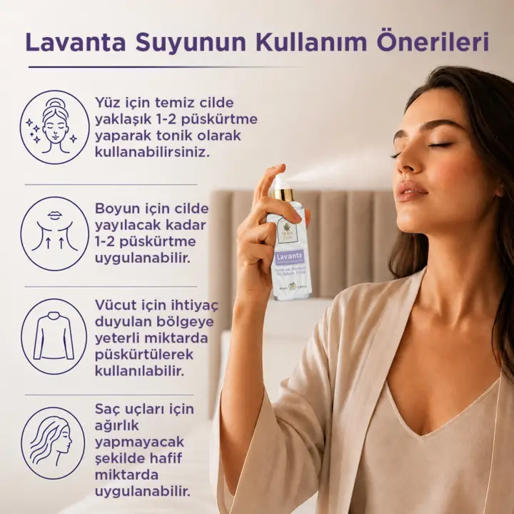 Saf Lavanta Suyu Cilt Bakım Toniği 100 ml. %100 Saf