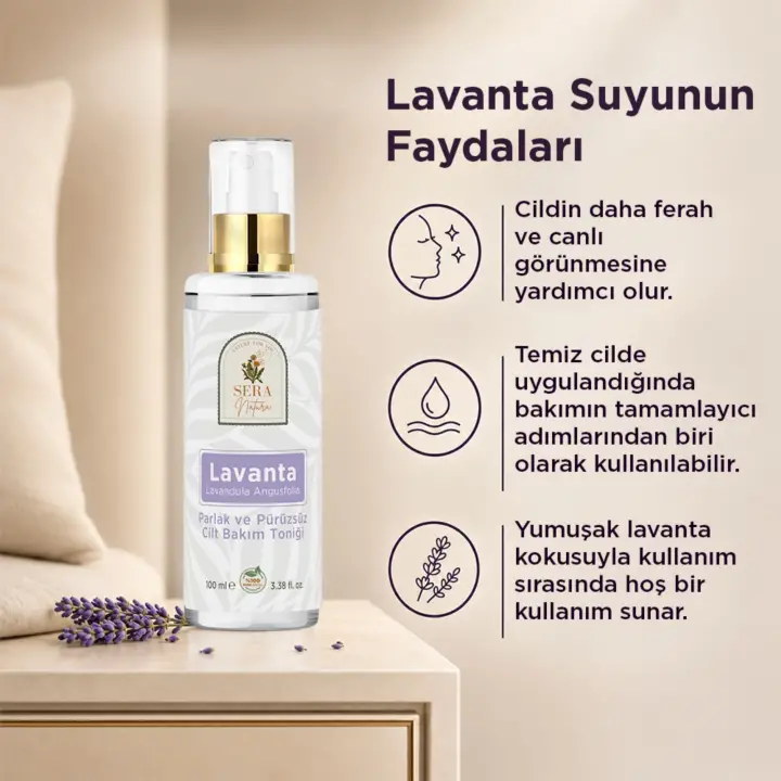 Saf Lavanta Suyu Cilt Bakım Toniği 100 ml. %100 Saf