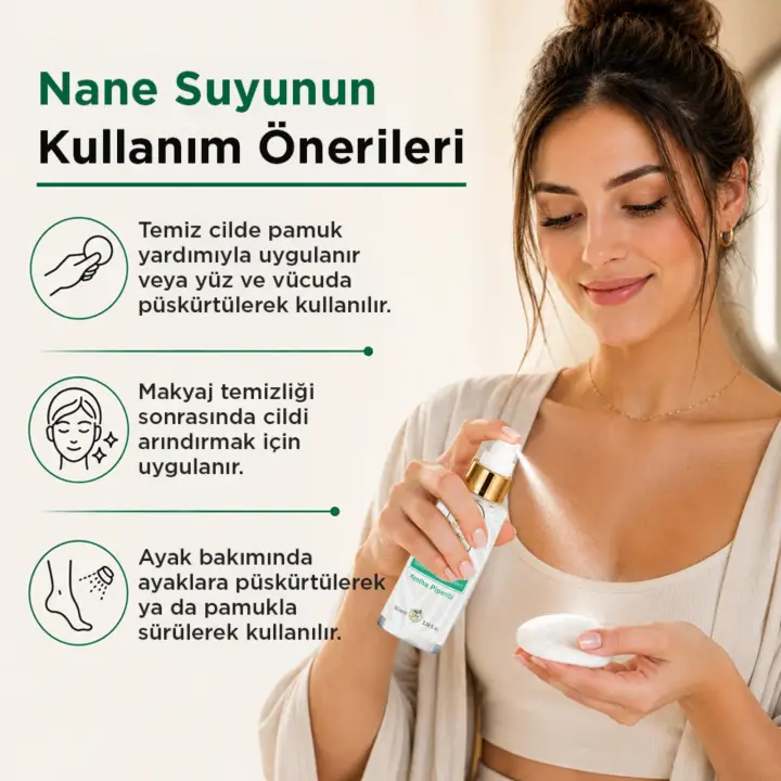Saf Nane Suyu Tazelendirici & Canlandırıcı Cilt Toniği 100 ml. %100 Saf