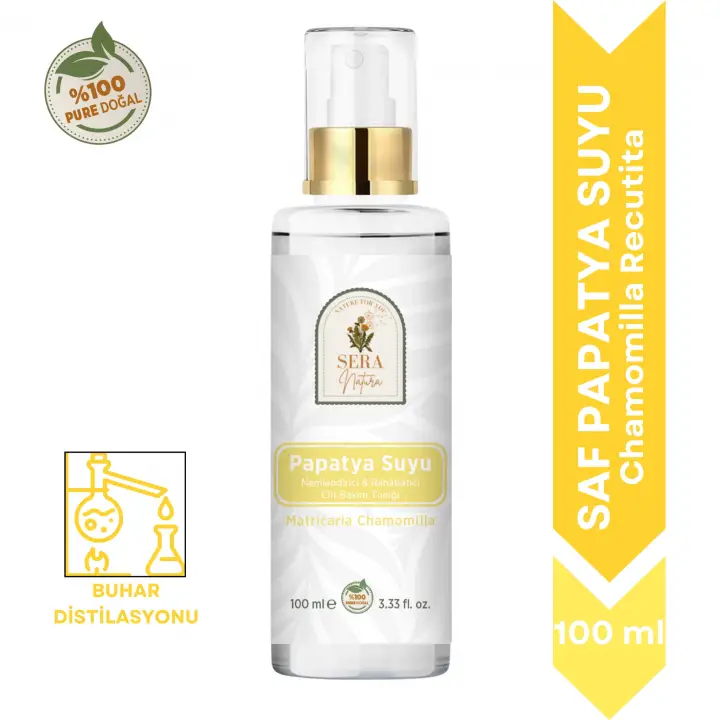 Saf Papatya Suyu Nemlendirici & Rahatlatıcı Cilt Toniği 100 ml. %100 Saf
