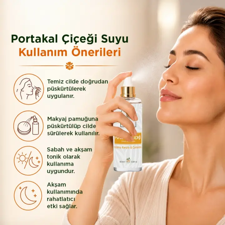 Saf Portakal Çiçeği Suyu Anti-Aging Cilt Toniği 100 ml. %100 Saf