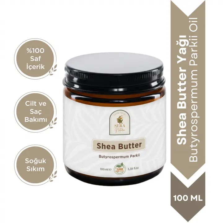 Shea Butter Yağı 100 ml %100 Saf - Çatlak Önleyici ve Cilt Esnekliği Artırıcı
