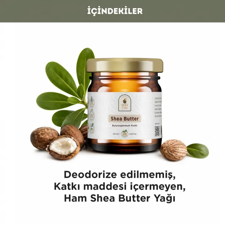 Shea Butter Yağı 210 ml. %100 Saf - Çatlak Önleyici ve Cilt Esnekliği Artırıcı