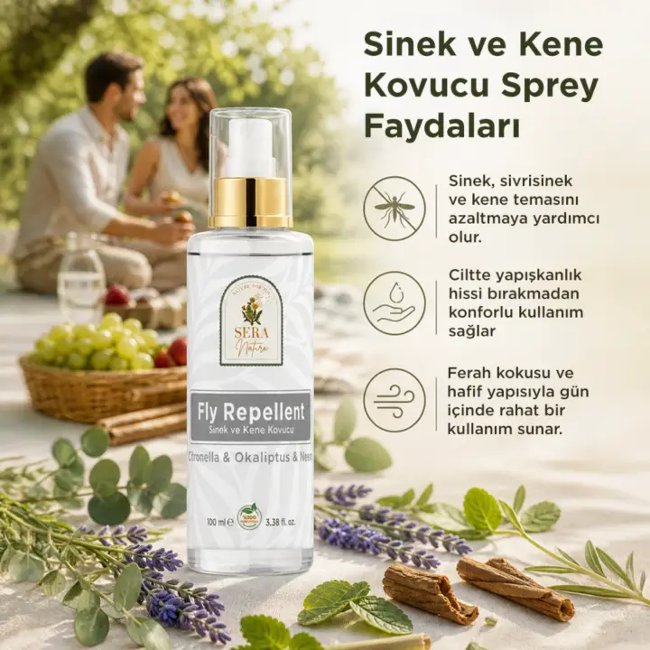 Sinek, Sivrisinek ve Kene Kovucu Sprey 100 ml Bitkisel İçerikli
