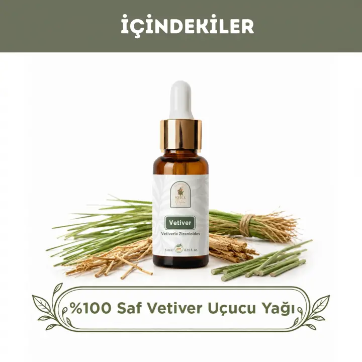 Vetiver Uçucu Yağı 5 ml. %100 Saf