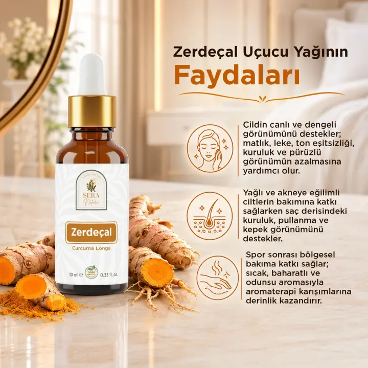 Zerdeçal Uçucu Yağı 10 ml %100 Saf ve Doğal