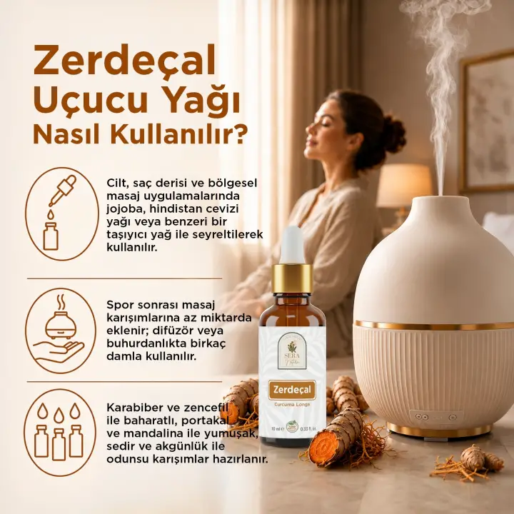 Zerdeçal Uçucu Yağı 10 ml %100 Saf ve Doğal