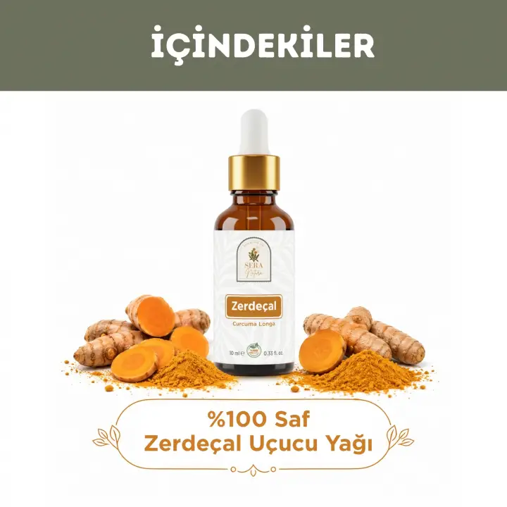 Zerdeçal Uçucu Yağı 10 ml %100 Saf ve Doğal