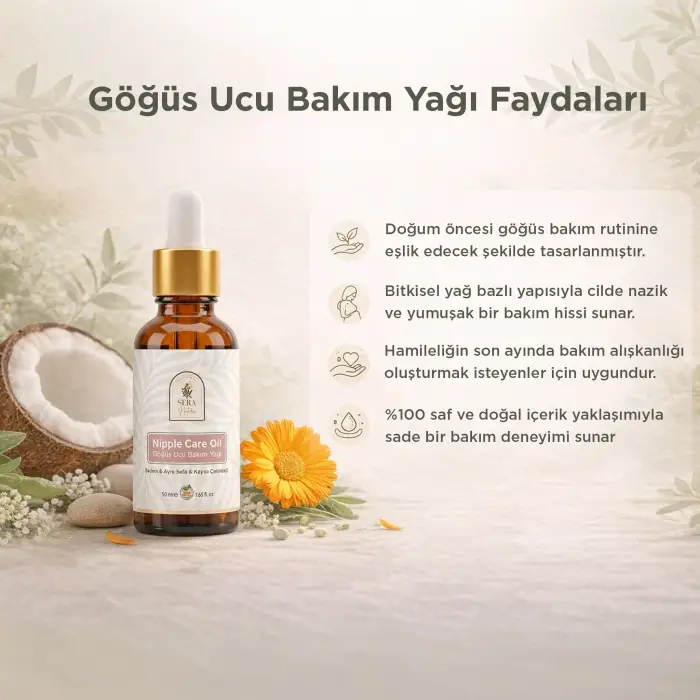 Nipple Care Oil Göğüs Ucu Bakım Yağı 50 ml – Doğum Öncesi Bakım İçin