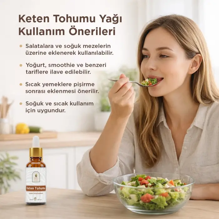 Keten Tohumu Yağı 50 ml – %100 Doğal Omega 3 Kaynağı