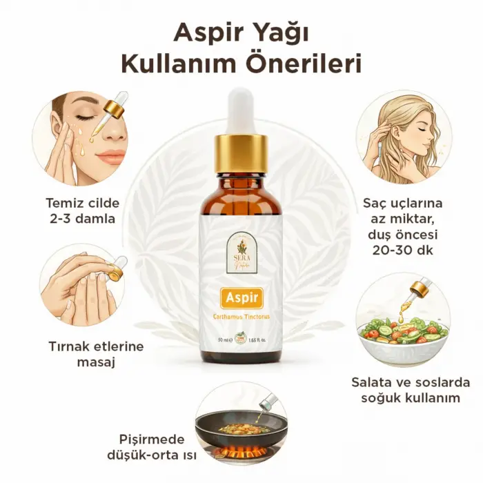 Aspir Yağı 50 ml – %100 Doğal Nemlendirici & Besleyici