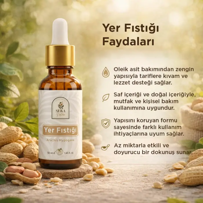 Yer Fıstığı Yağı 50 ml – %100 Doğal Besleyici & Dengeleyici