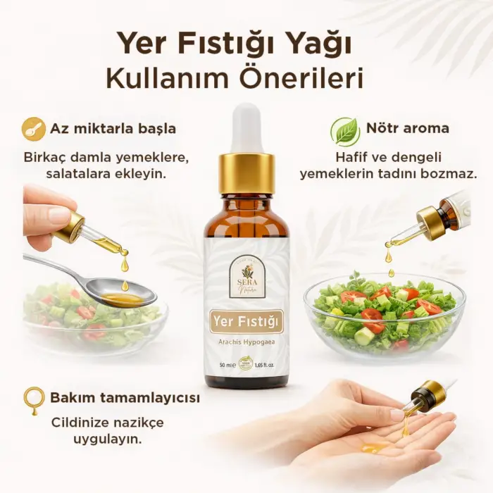 Yer Fıstığı Yağı 50 ml – %100 Doğal Besleyici & Dengeleyici