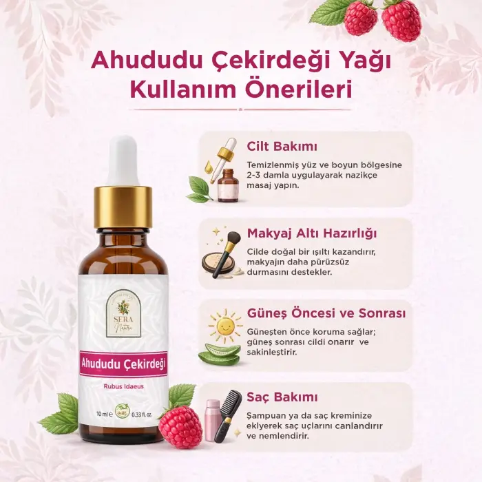 Ahududu Çekirdeği Yağı 10 ml %100 Saf