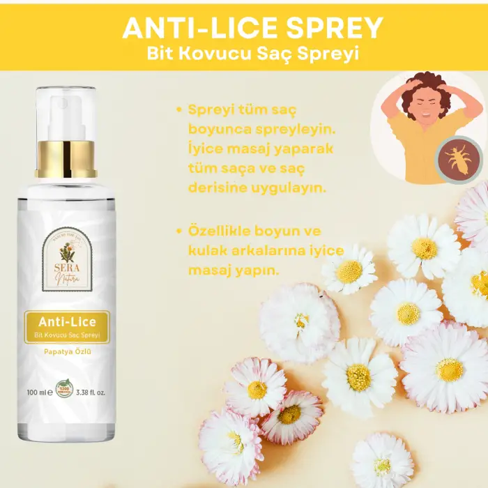 Anti-Lice Bit Kovucu Sprey-Papatya