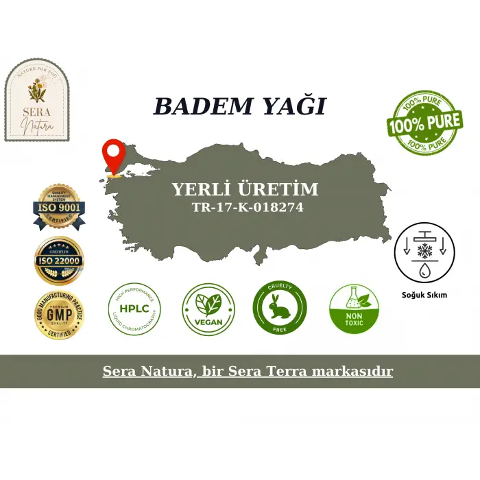 Badem Yağı 30 ml. %100 Saf
