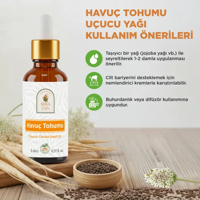 Havuç Tohumu Uçucu Yağı 5 ml %100 Saf