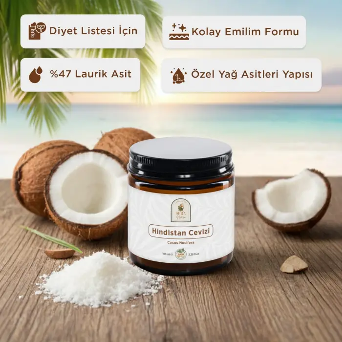 Hindistan Cevizi Yağı 100 ml %100 Saf