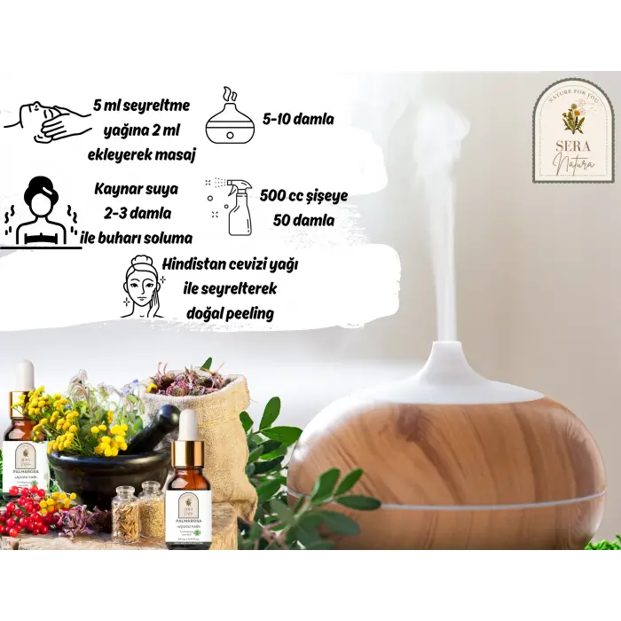 Palmarosa Uçucu Yağı 5 ml. %100 Saf