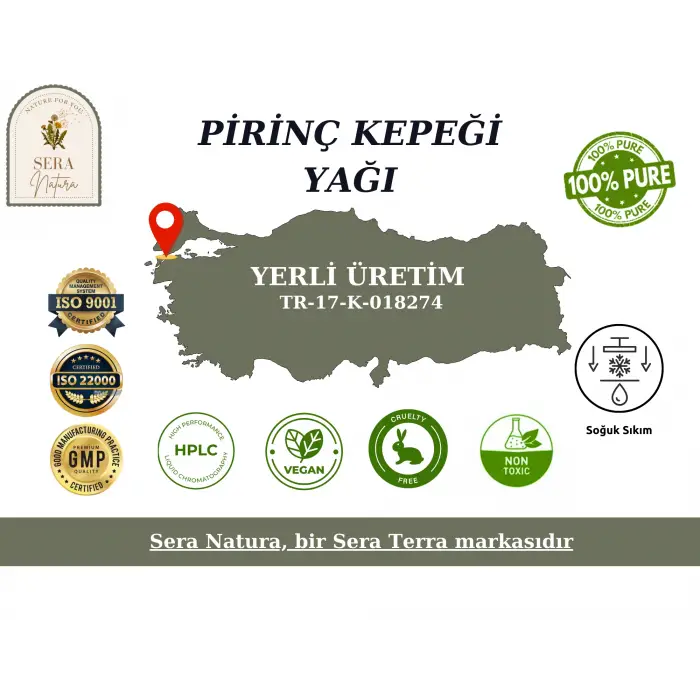 Pirinç Kepeği Yağı 30 ml. %100 Saf
