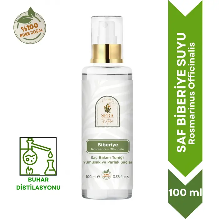 Saf Biberiye Suyu Saç Bakım Toniği 100 ml. %100 Saf