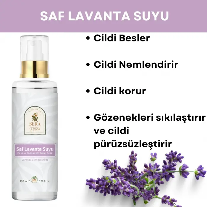 Saf Lavanta Suyu Cilt Bakım Toniği 100 ml. %100 Saf