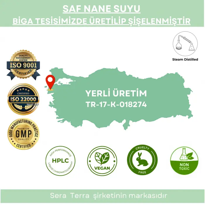 Saf Nane Suyu Tazelendirici & Canlandırıcı Cilt Toniği 100 ml. %100 Saf