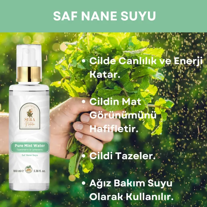 Saf Nane Suyu Tazelendirici & Canlandırıcı Cilt Toniği 100 ml. %100 Saf