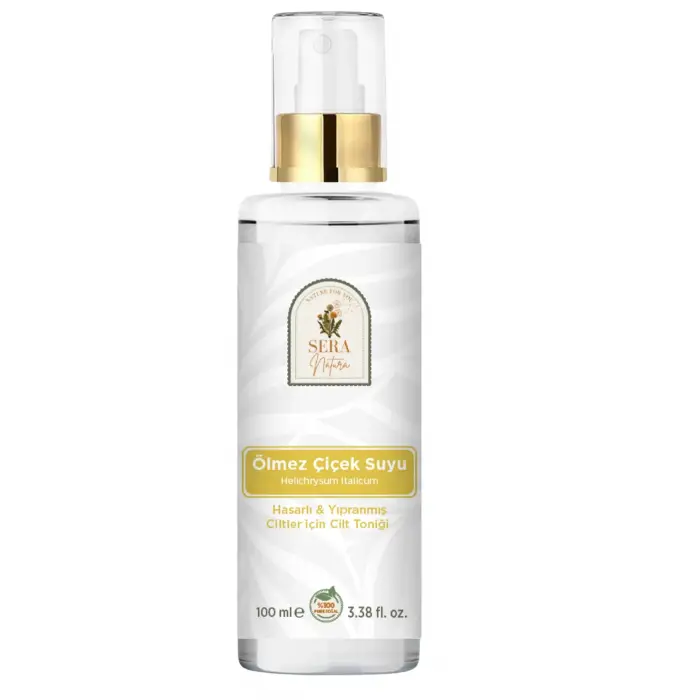 Saf Ölmez Çiçek Suyu Hasarlı & Yıpranmış Ciltler için Cilt Toniği 100 ml. %100 Saf