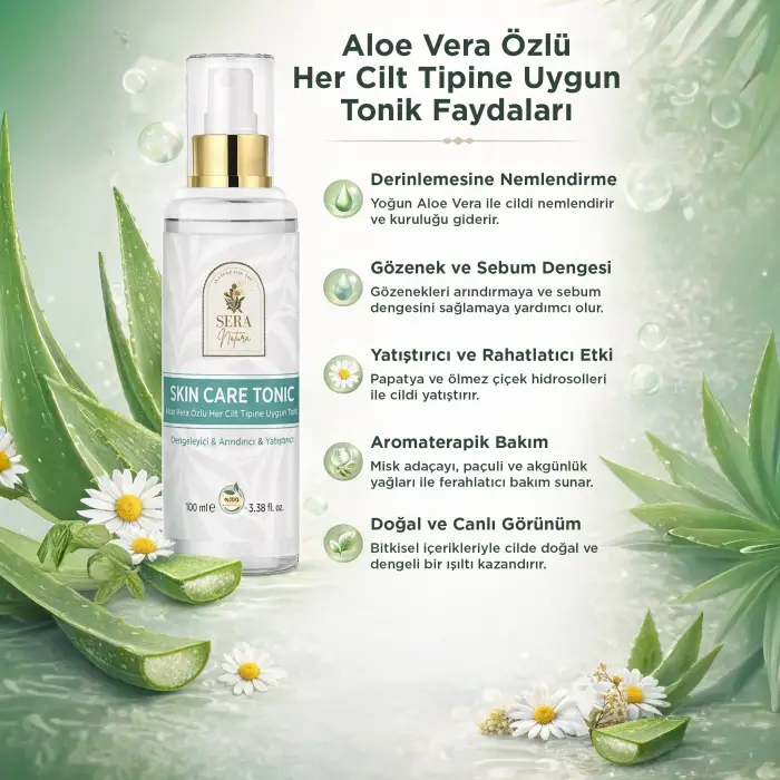 SKIN CARE TONIC Aloe Vera Özlü Her Cilt Tipine Uygun Tonik 100 ml