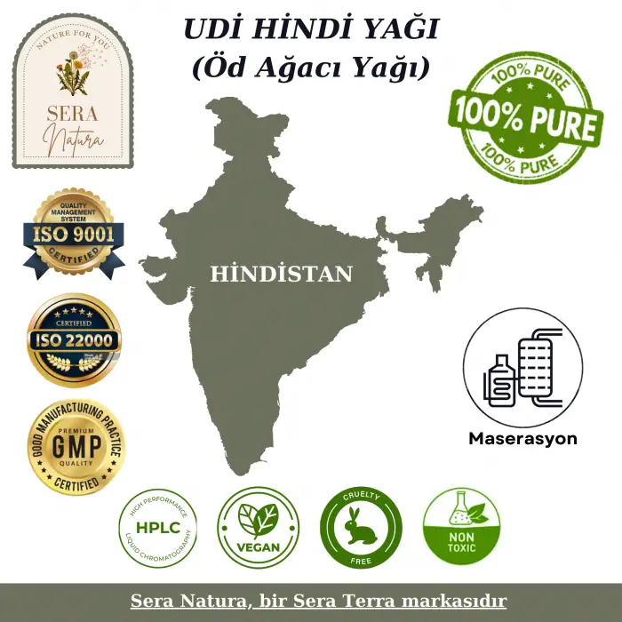 Udi Hindi Yağı 30 ml. %100 Saf
