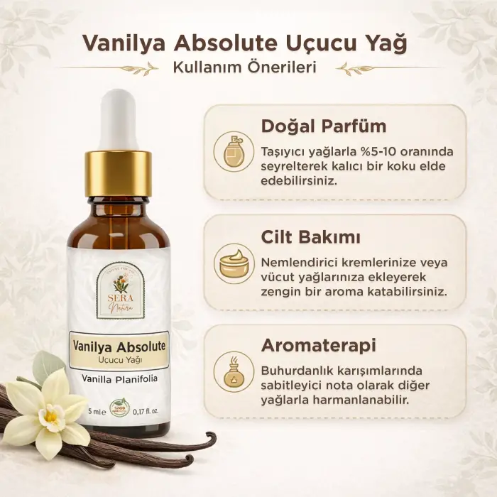 Vanilya Absolute Uçucu Yağı 5 ml %100 Saf