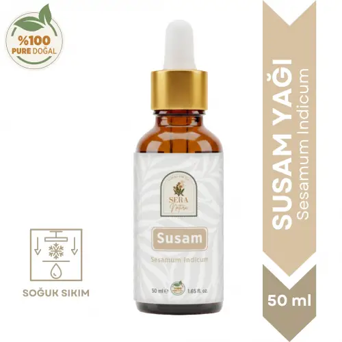 Susam Yağı 50 ml %100 Doğal Saç Bakımı & Parlak Görünüm