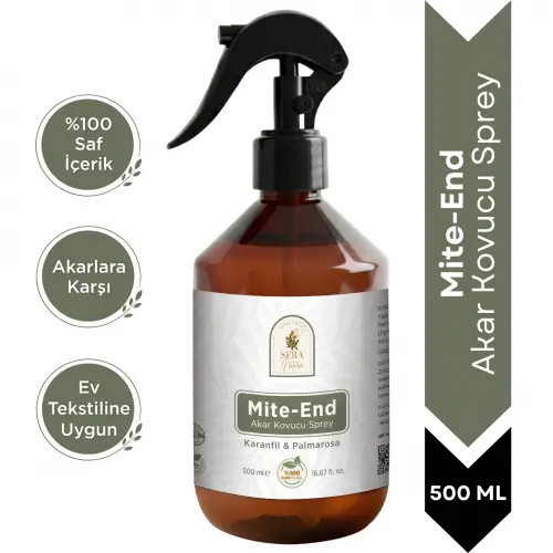 Mite-End Akar Kovucu Sprey 500 ml | Doğal Ev Tozu Akarı Temizleyici