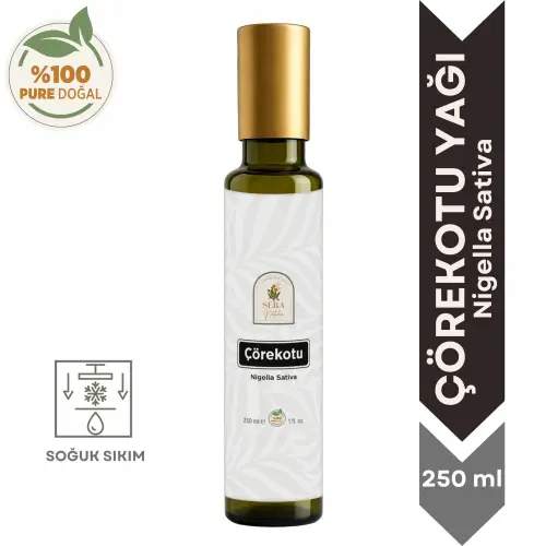 Çörekotu Yağı 250 ml %100 Saf, Yüksek Timokinonlu, Soğuk Sıkım