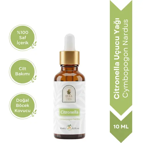 Citronella Uçucu Yağı 10 ml %100 Saf ve Doğal