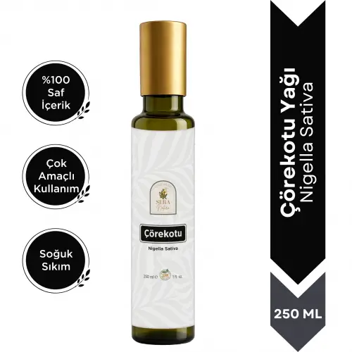Çörekotu Yağı 250 ml %100 Saf, Yüksek Timokinonlu, Soğuk Sıkım
